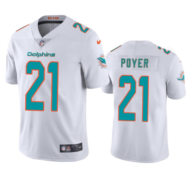 Youth Miami Dolphins #21 Jordan Poyer White Vapor Limited Football Stitched Jersey